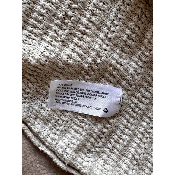 Merona Size XS Open Cardigan Beachy Oatmeal Oversized Waterfall Front Open Front - Picture 4 of 6